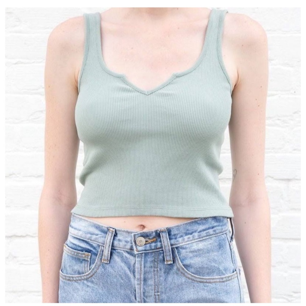 Brandy Melville sage green Richie tank
